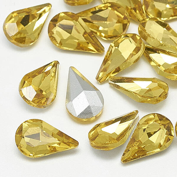 Pointed Back Glass Rhinestone Cabochons
