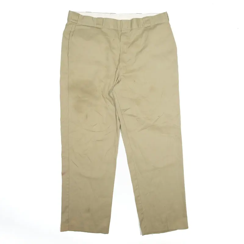 DICKIES Workwear Trousers Beige Regular Straight Mens W38 L30