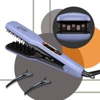 JINRI Professional Volumizing Ceramic Hair Iron，Adjustable Temp，360 ° Tail Rotation，Lasting Hair Volume，for Short Or...