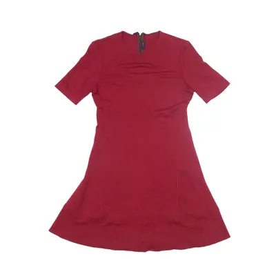 JOSEPH Skater Dress Red Short Sleeve Knee Length Womens UK 12