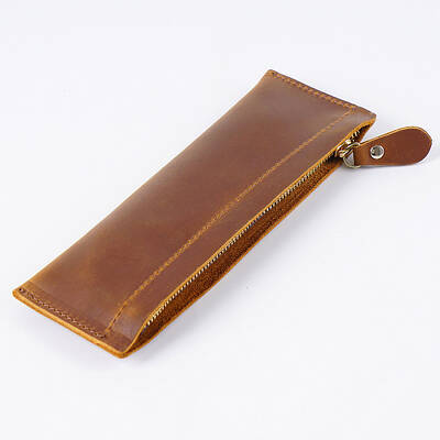 Rectangle Leather Pen Bags