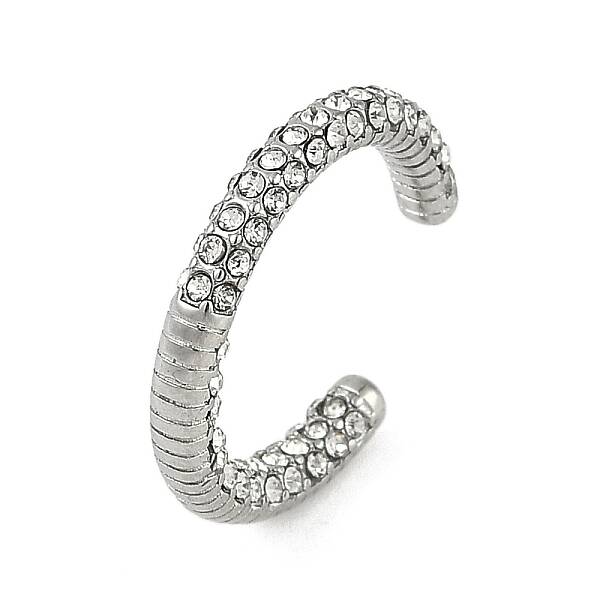304 Stainless Steel Ring with Rhinestones