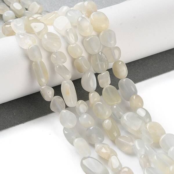 Natural White Moonstone Beads Strands