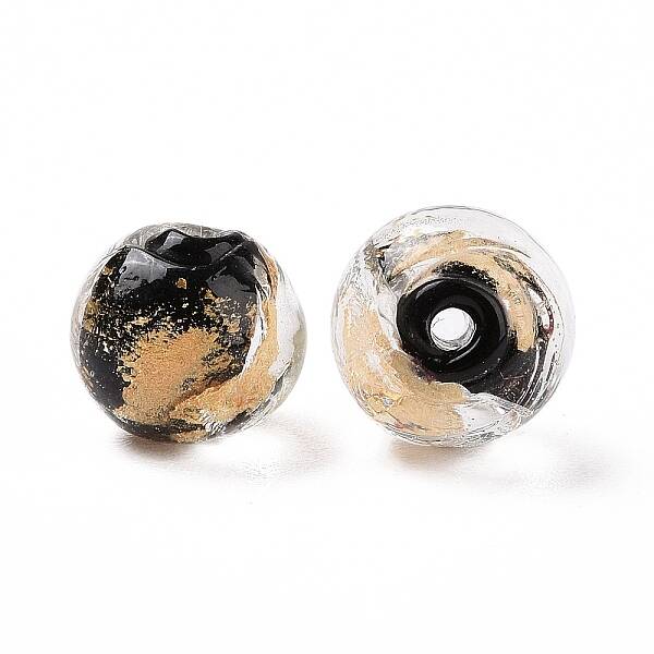 Handmade Gold Foil Glass Beads