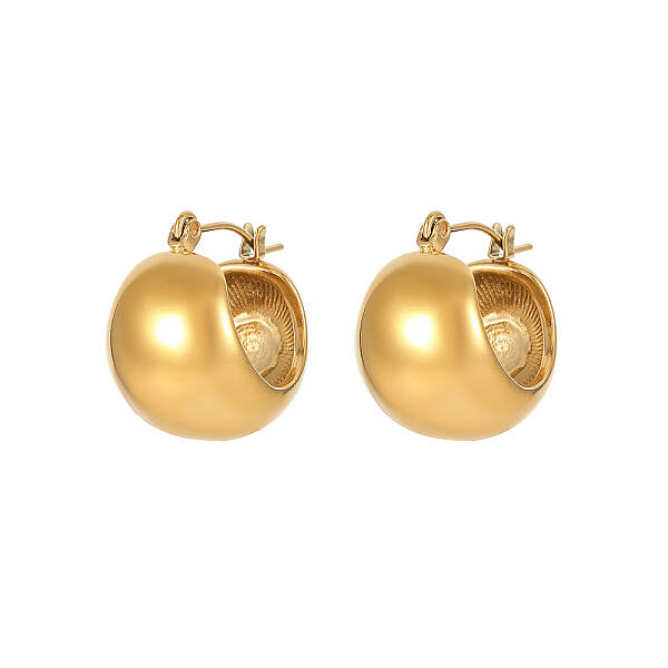 Elegant European Style Stainless Steel Gold-Plated Women's Earrings