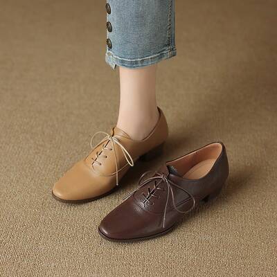 CHIKO Becker Round Toe Block Heels Oxfords Shoes