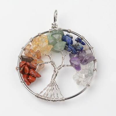 Tree of Life Mixed Stone Big Pendants