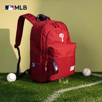 MLB Gameday Essential Philadelphia Phillies Waterproof Polyester Laptop Backpack with Padded Divider and Front Zipper Pocket ...