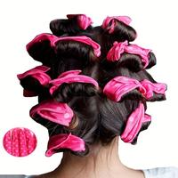 Flexible Soft Heatless Hair Curler, 10pcs/set Sleeping Hair Curler, Natural Curl and Wave Sleeping Diy Sponge Hair Styling To...