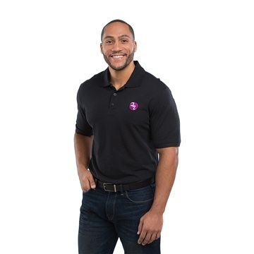 12 Custom Men's CRANDALL Short Sleeve Pique Polo - Fade Resistant ...