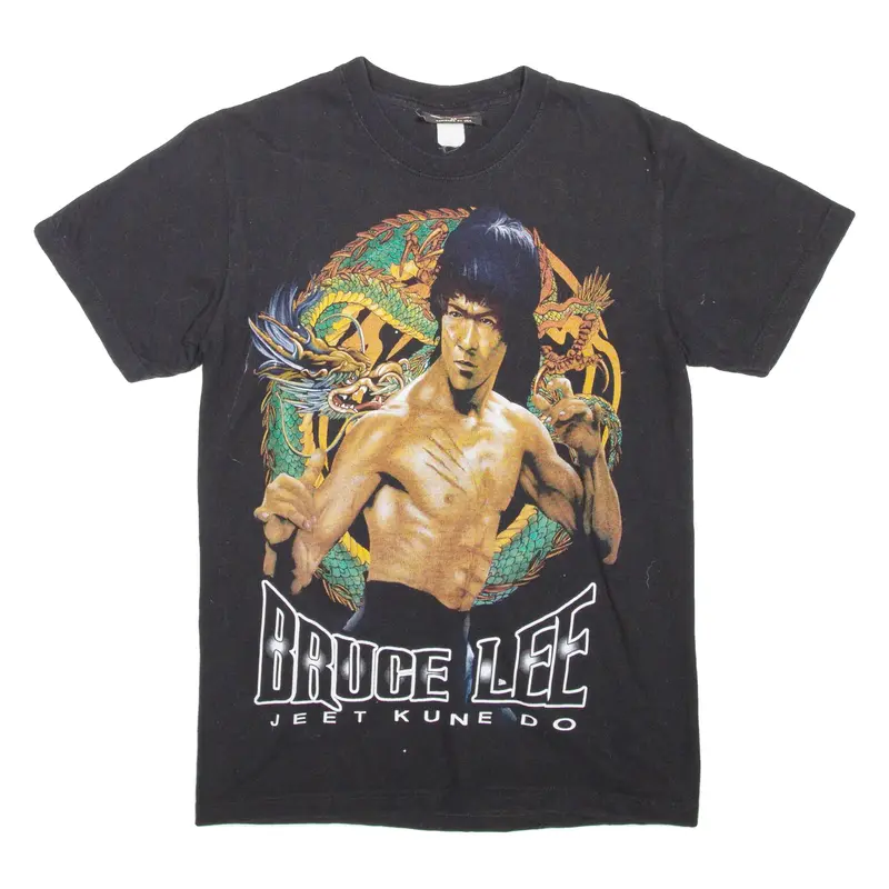 Bruce Lee Mens T-Shirt Black Crew Neck M