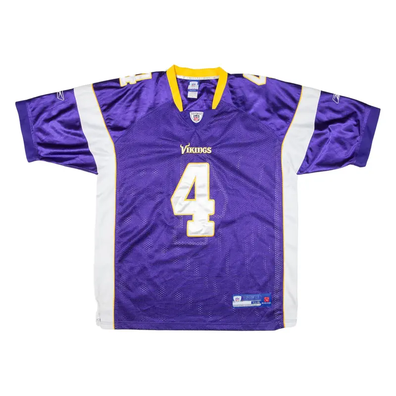 REEBOK NFL Minnesota Vikings Brett Lorenzo Favre Mens Jersey Purple USA XL