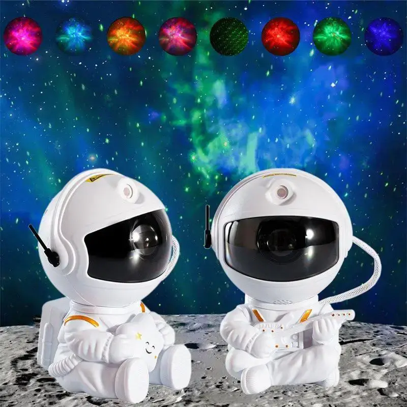 Astronaut Galaxy Star Projector Starry Night Light - Starry Nebula Ceiling Projection Lamp with 8 Modes, Remote and 360° Adj...
