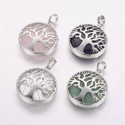 Natural & Synthetic Mixed Stone Pendants