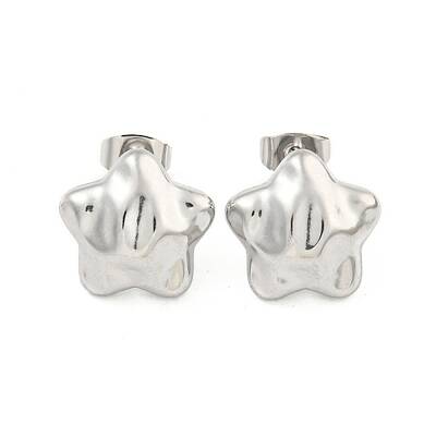 Non-Tarnish Star 304 Stainless Steel Ear Studs