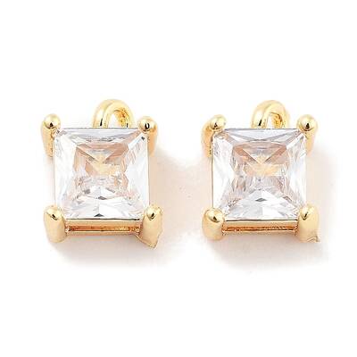 Brass with Clear Cubic Zirconia Charms