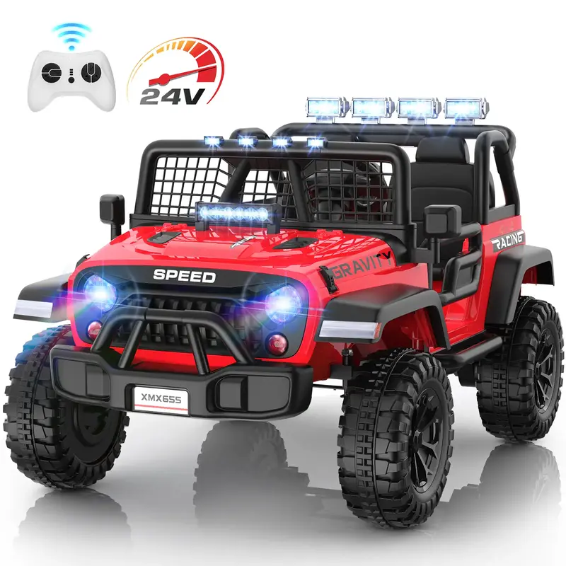 Hikole Battery Powered Cars for Kids, 12v/24V 1/2Seater Electric Jeeps Car for Kids with Parent Remote, Power Ride on Wheels,...