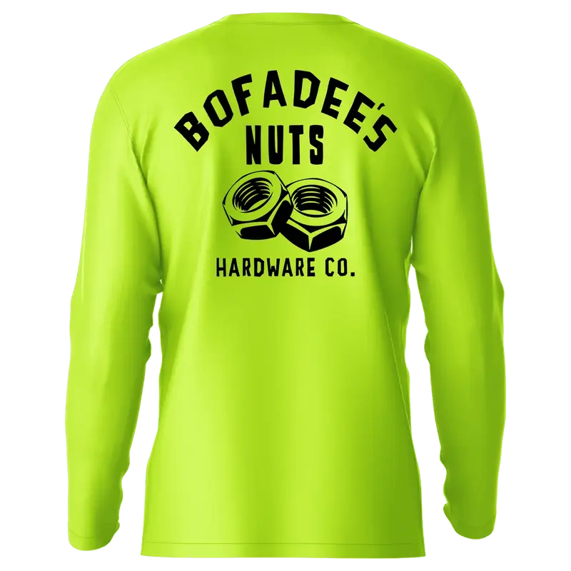 Bofadee's Nuts - Hi-Visibility UPF 50 Long Sleeve Sun Shirt