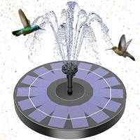 AISITIN 2.5W Solar Bird Bath Fountain Pump, Solar Fountain Pump for Bird Bath with 6 Nozzles, 6.7\