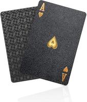 Diamond Waterproof Black Playing Cards, Poker Cards, HD, Deck of Cards (Black)
