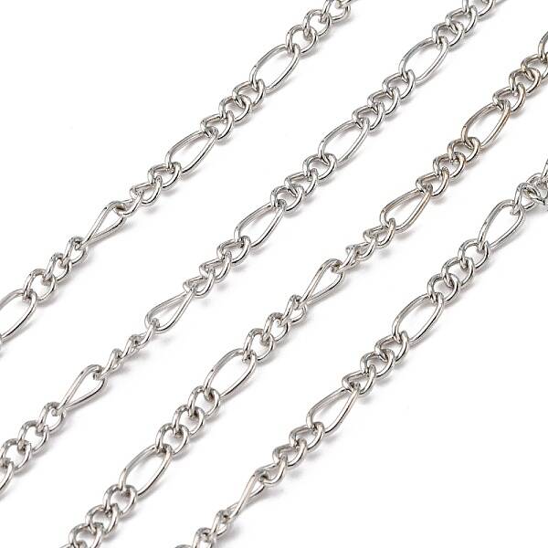 Platinum Plated Iron Figaro Chains Mother-Son Chains