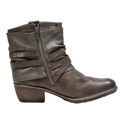 RIEKER Ankle Boots Brown Leather Womens UK 5