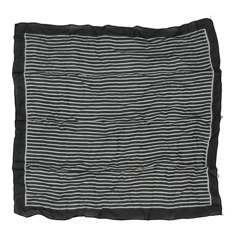 Unbranded Striped Scarf - No Size Black Polyester