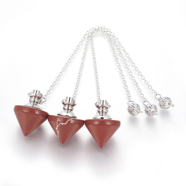 Natural Red Jasper Cone Dowsing Pendulums