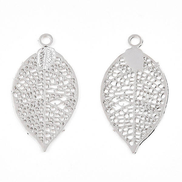 Rack Plating Brass Filigree Pendants