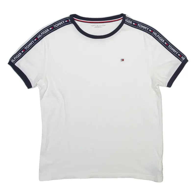 TOMMY HILFIGER Mens T-Shirt White S