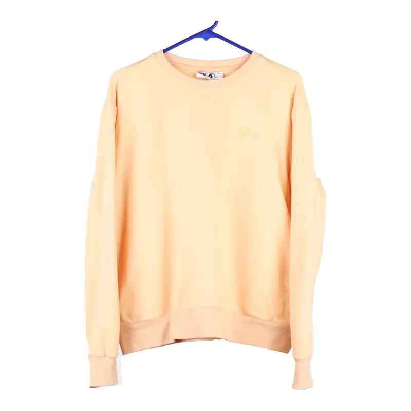 Fila Sweatshirt - Large Orange Cotton Blend