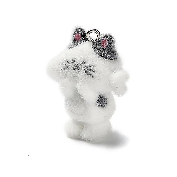 3D Opaque Resin Flocking Pendants