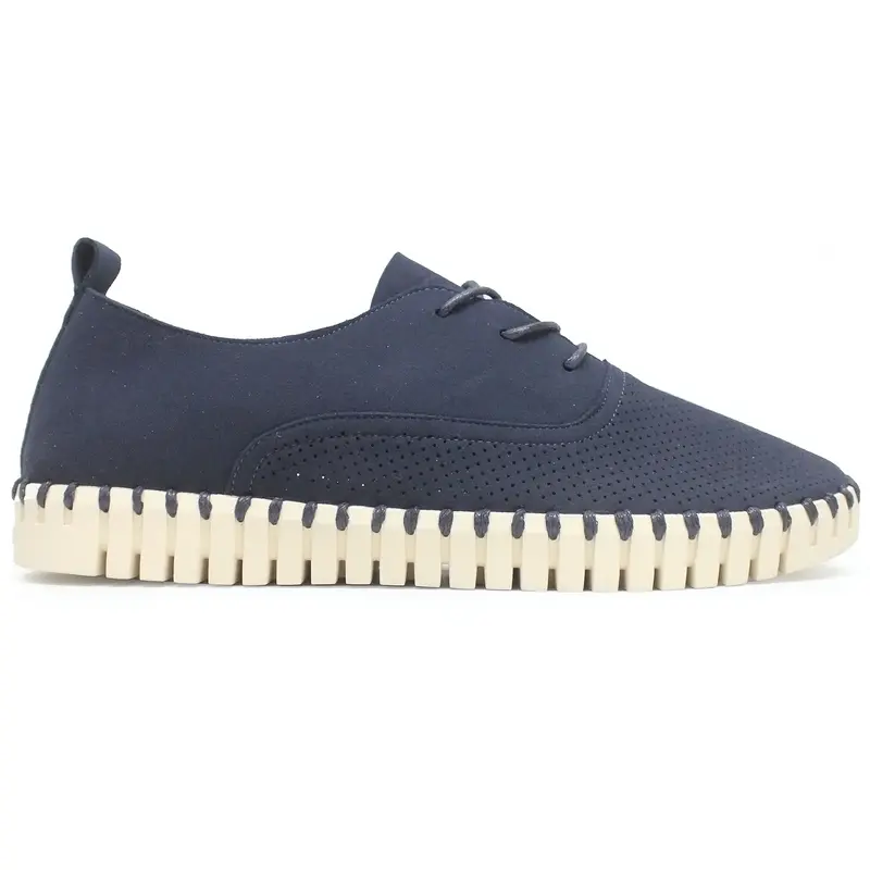 Ilse Jacobsen Tulip 145 Nylon Polyurethane Men's Loafers Shoes - Dark Indigo Pearled Ivory - Size:US 9 Men