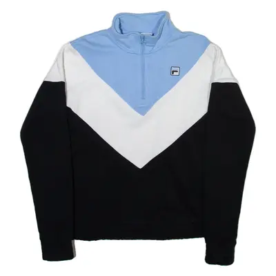 FILA Womens Sweatshirt Black 1/4 Zip S