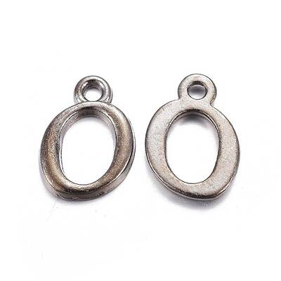 Gunmetal Plated Alloy Letter Pendants