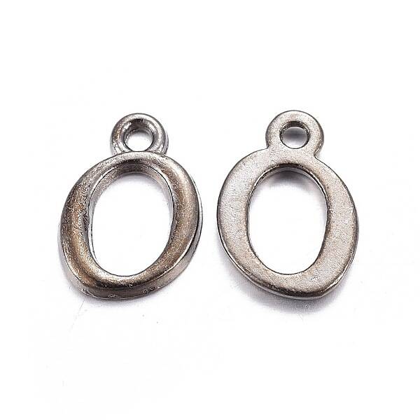 Gunmetal Plated Alloy Letter Pendants