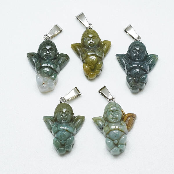 Natural Indian Agate Pendants