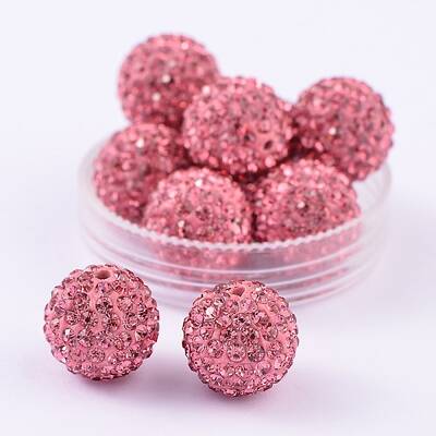 Grade A Rhinestone Pave Disco Ball Beads