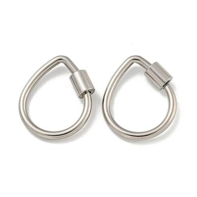 Non-Tarnish 304 Stainless Steel Screw Carabiner Lock Charms