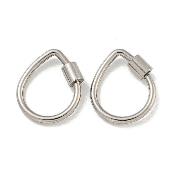 Non-Tarnish 304 Stainless Steel Screw Carabiner Lock Charms