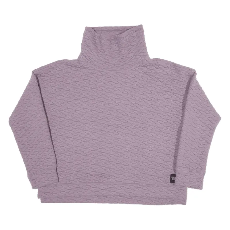 CALVIN KLEIN Sweatshirt Purple High Neck Womens XL