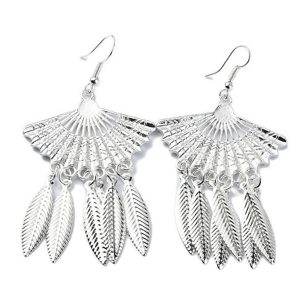 Silver Alloy Chandelier Earrings