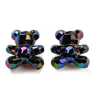 UV Plating Acrylic Faceted Beads