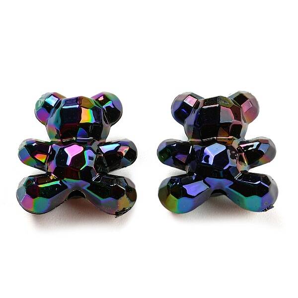 UV Plating Acrylic Faceted Beads