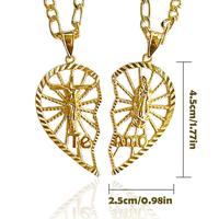 Te Amo Necklace Couples Necklace lily chain Love of Virgen Mary Necklace Love of San Judas Necklace priest charm lily  chain ...