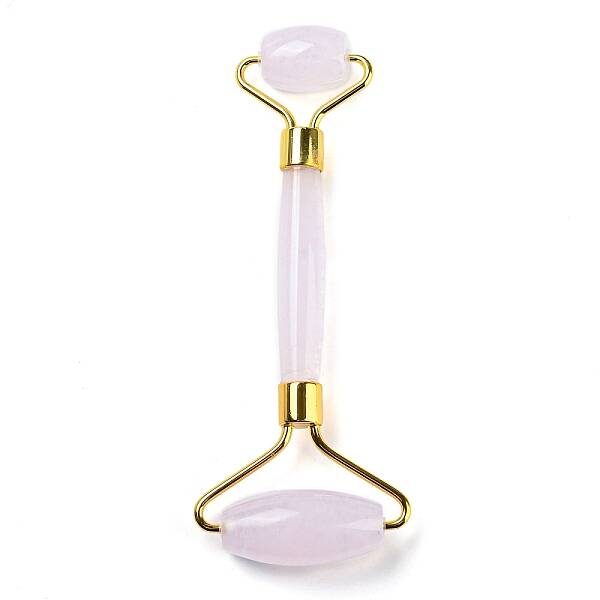 Cherry Quartz Glass Brass Face Massager