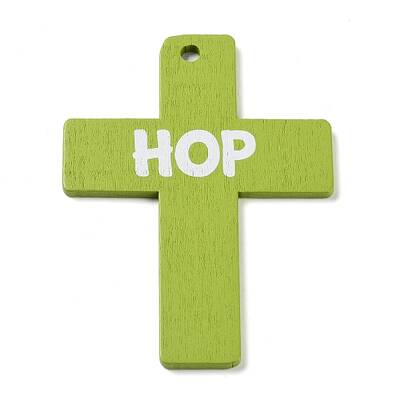 Easter Theme Single Face Printed Wood Pendants