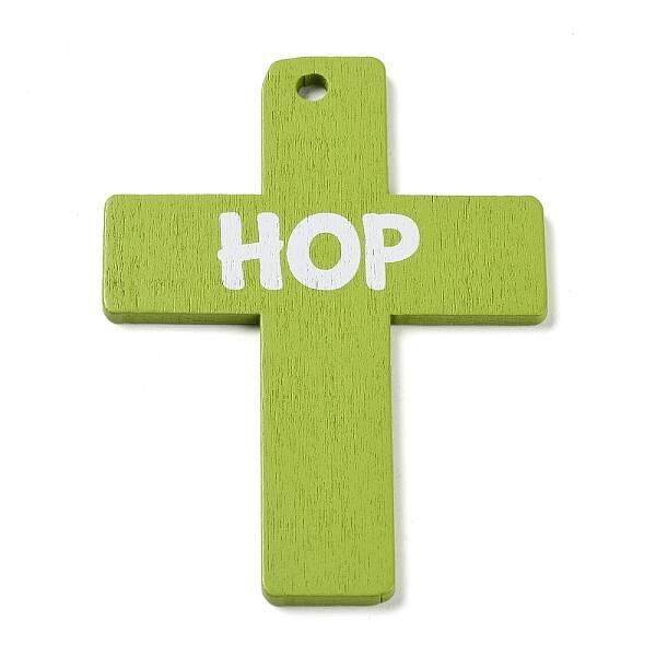 Easter Theme Single Face Printed Wood Pendants