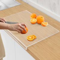 Clear Cutting Boards for Kitchen Counter Acrylic Cutting Board with Counter Lip, Large Cutting Board Non Slip for Countertop ...