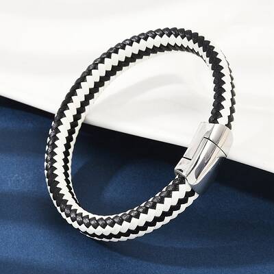 Braided Microfiber Leather Cord Bracelets for Wome Men